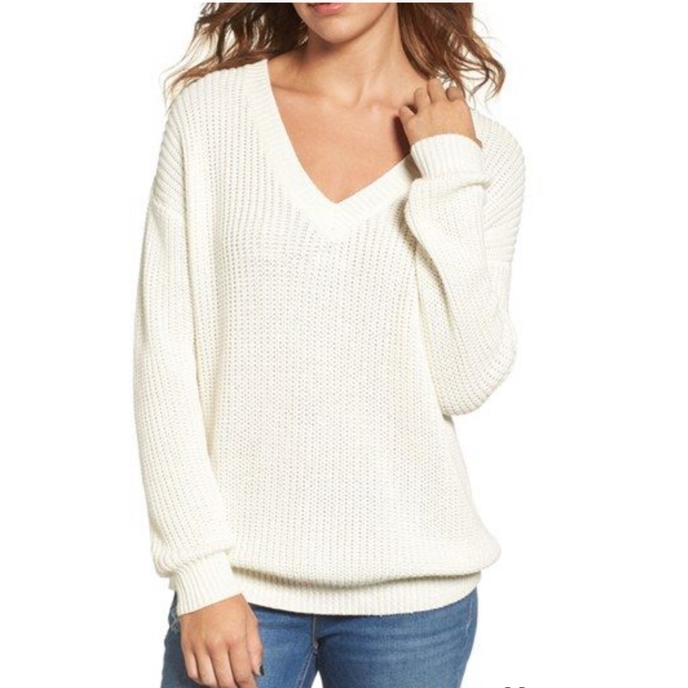 Love by Design Lace-Up Back Sweater